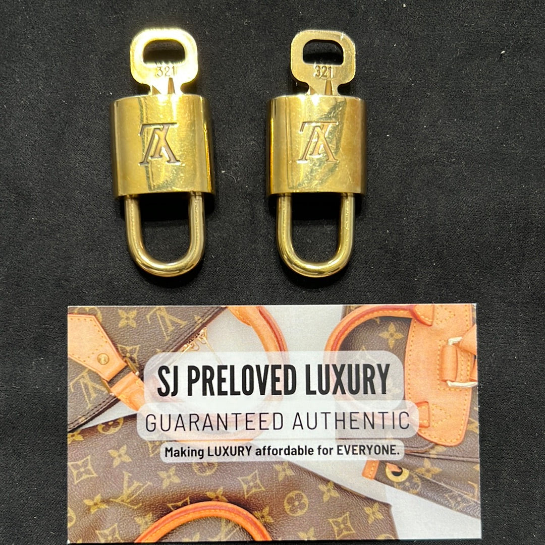 Authentic Vintage LOUIS VUITTON Paris Made In France Lock & Key #306 Brass